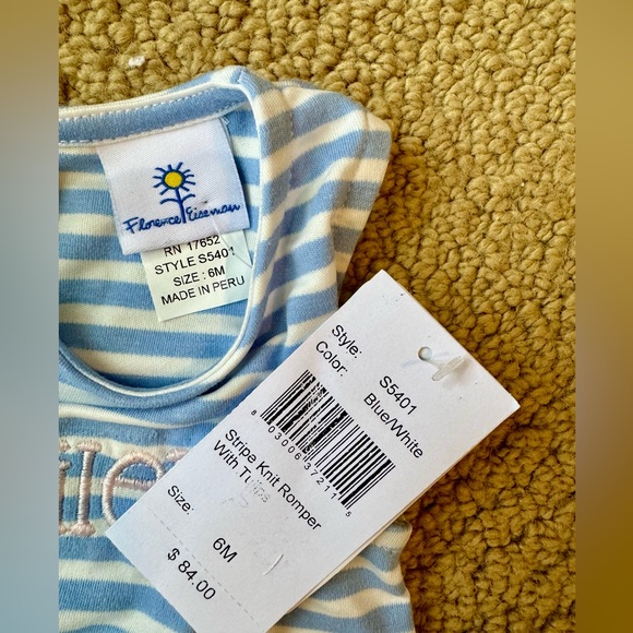 Florence Eiseman Girl’s Tulip Embroidered Knit Romper NWT - Picture 4 of 4